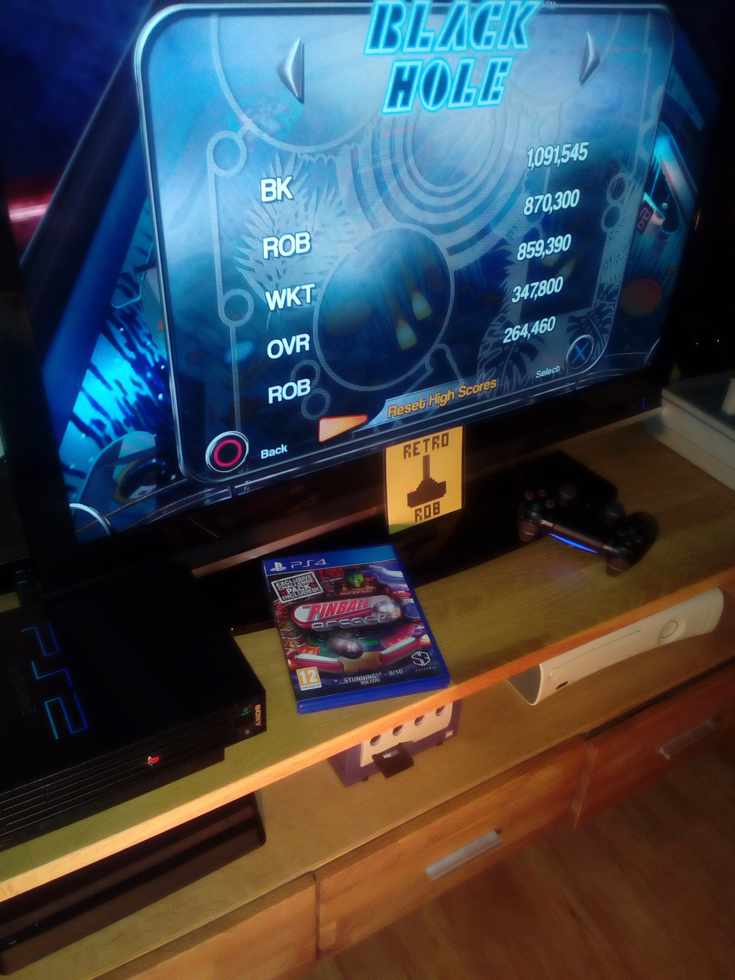 RetroRob: Pinball Arcade: Black Hole (Playstation 4) 870,300 points on 2019-10-16 14:12:22