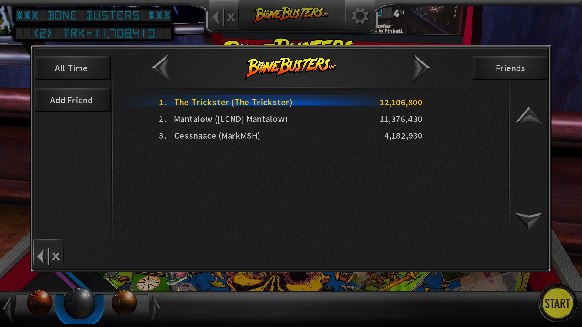 TheTrickster: Pinball Arcade: Bone Busters (PC) 12,106,800 points on 2016-11-23 04:52:43