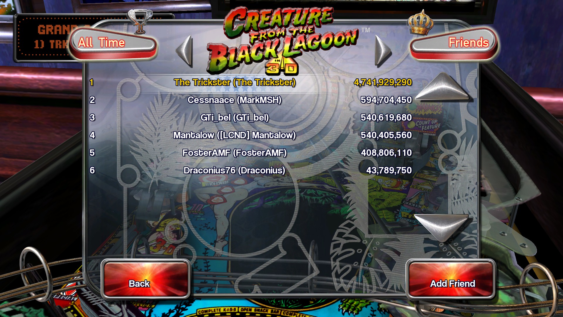 TheTrickster: Pinball Arcade: Creature From the Black Lagoon (PC) 4,741,929,290 points on 2016-03-12 02:34:49