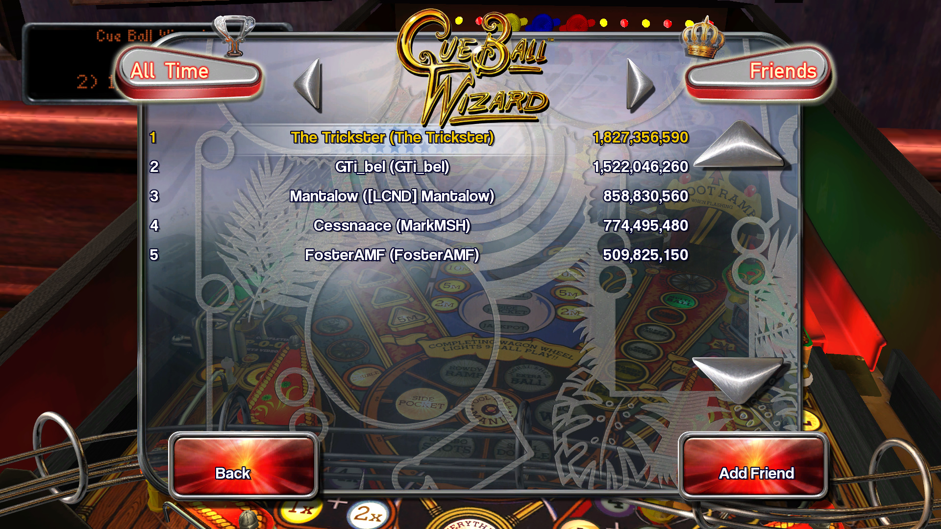 TheTrickster: Pinball Arcade: Cue Ball Wizard (PC) 1,827,356,590 points on 2015-11-13 17:22:17
