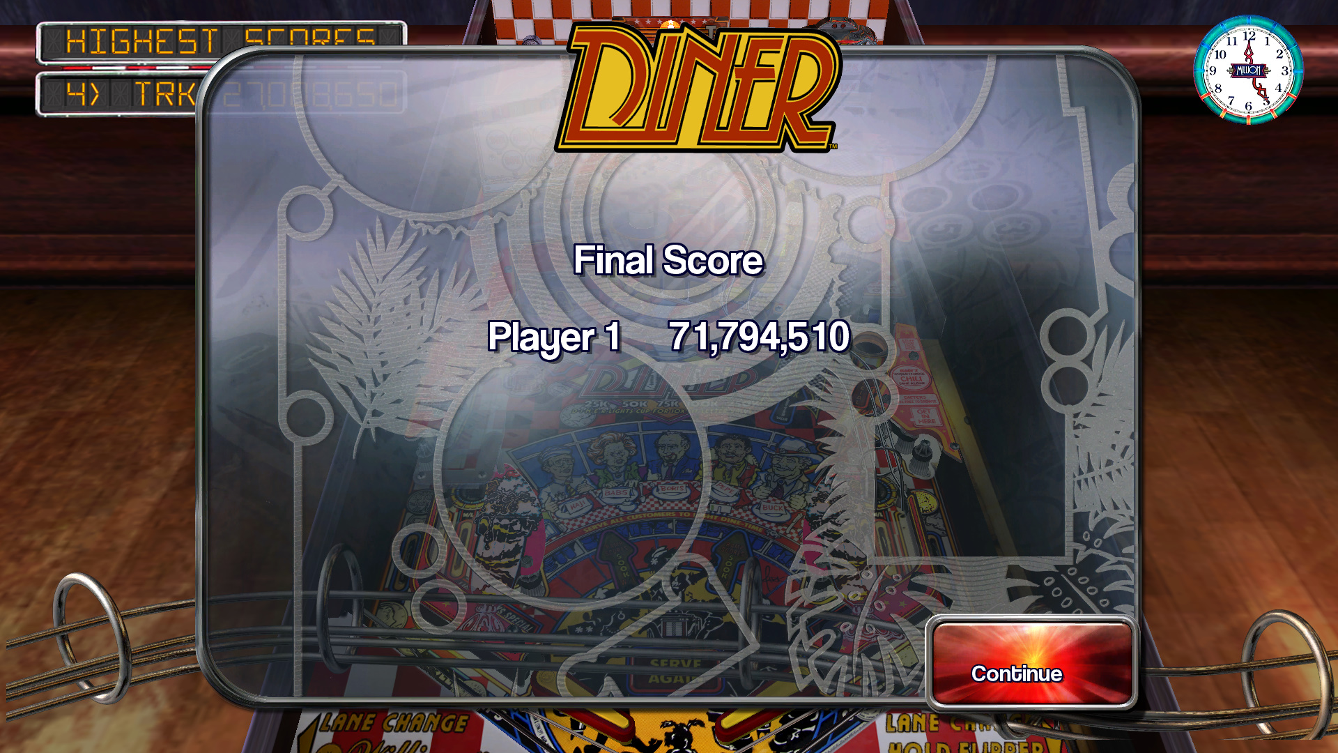 TheTrickster: Pinball Arcade: Diner (PC) 71,794,510 points on 2015-10-12 04:17:28