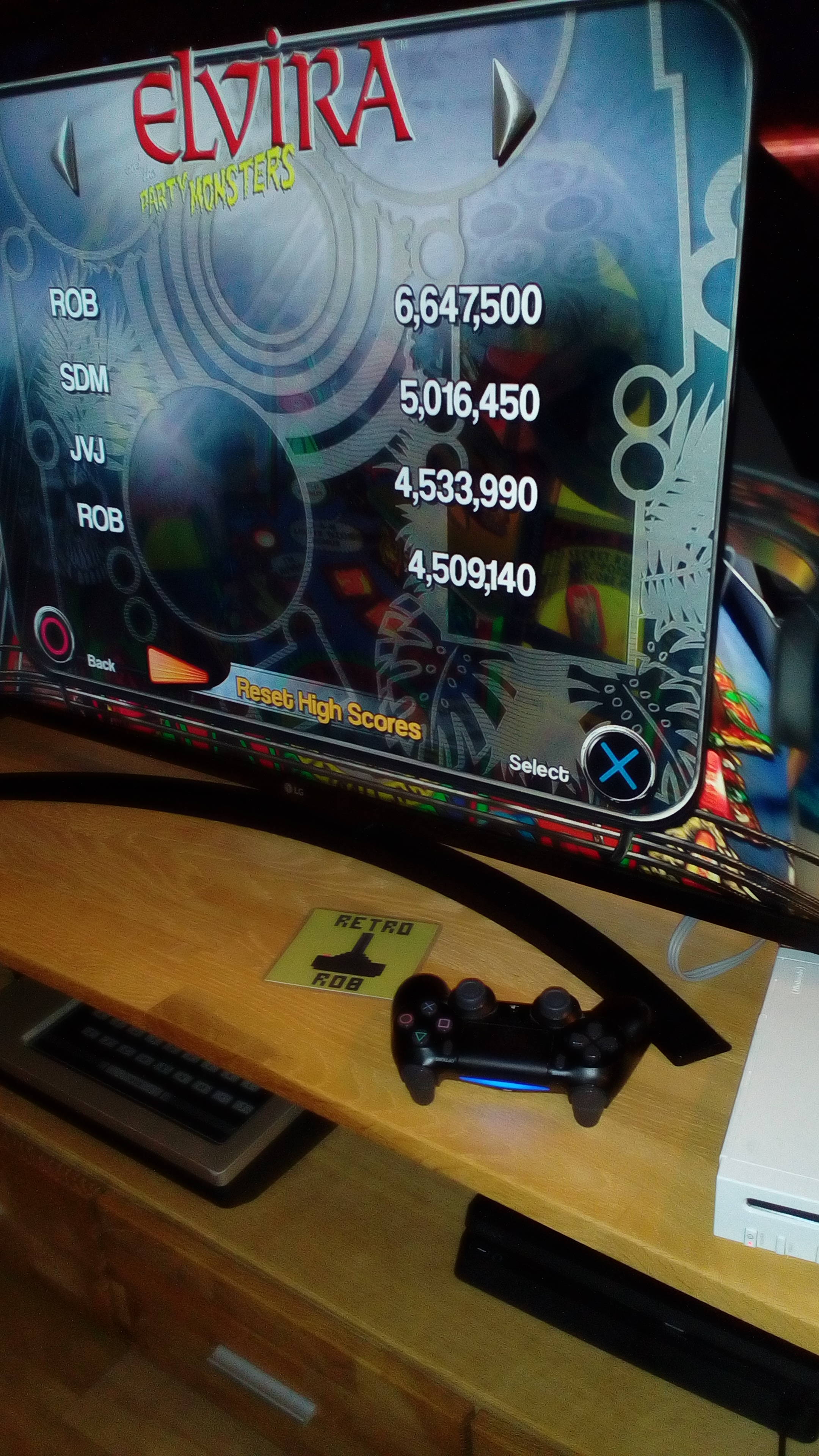 RetroRob: Pinball Arcade: Elvira (Playstation 4) 6,647,500 points on 2021-11-13 09:05:07