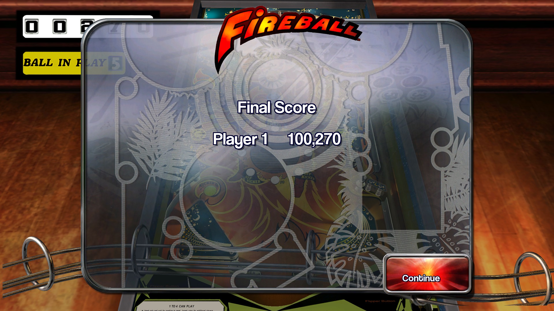 TheTrickster: Pinball Arcade: Fireball (PC) 100,270 points on 2016-03-09 05:04:11