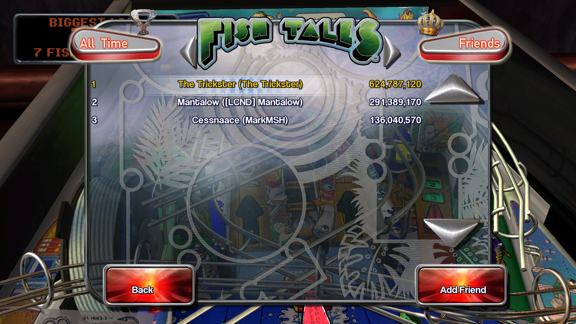 TheTrickster: Pinball Arcade: Fish Tales (PC) 624,787,120 points on 2015-11-01 04:36:59