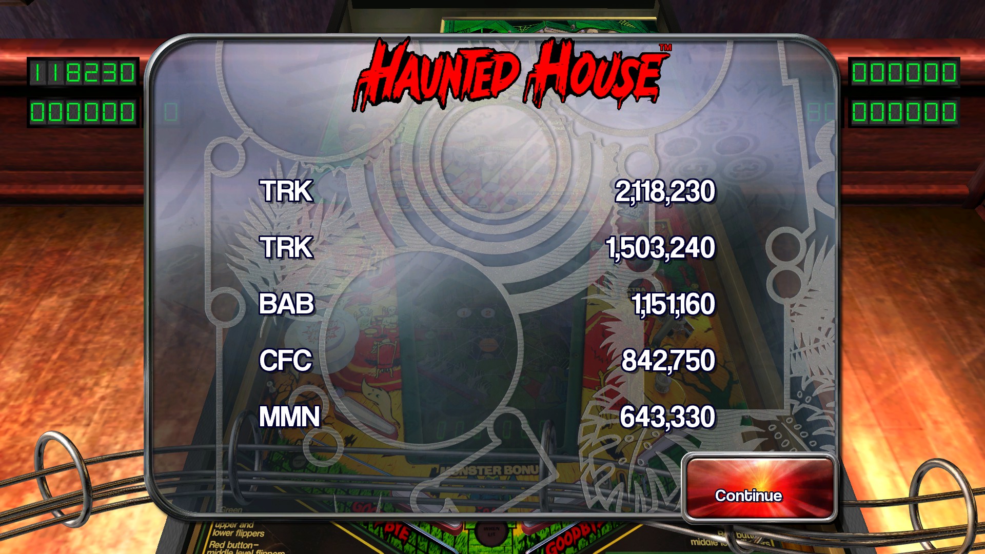 TheTrickster: Pinball Arcade: Haunted House (PC) 2,118,230 points on 2016-02-17 05:21:24