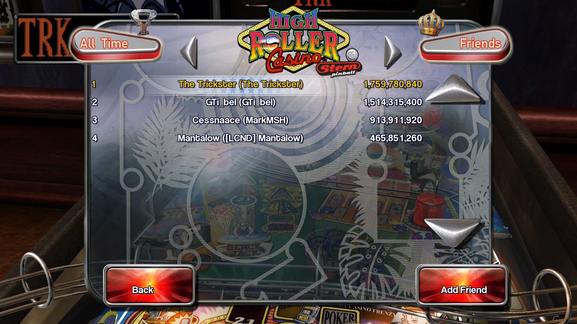 TheTrickster: Pinball Arcade: High Roller Casino (PC) 1,759,780,840 points on 2016-05-11 09:10:18