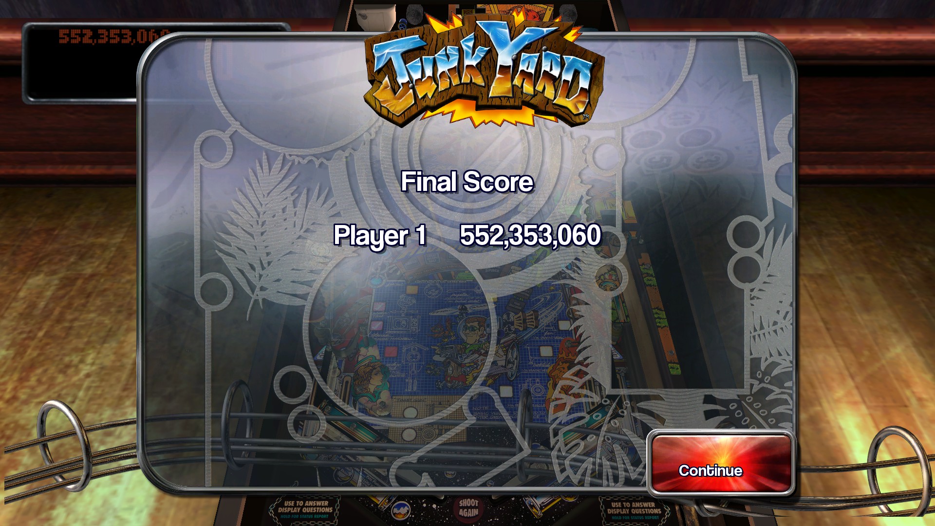 TheTrickster: Pinball Arcade: JunkYard (PC) 552,353,060 points on 2016-01-05 04:02:12
