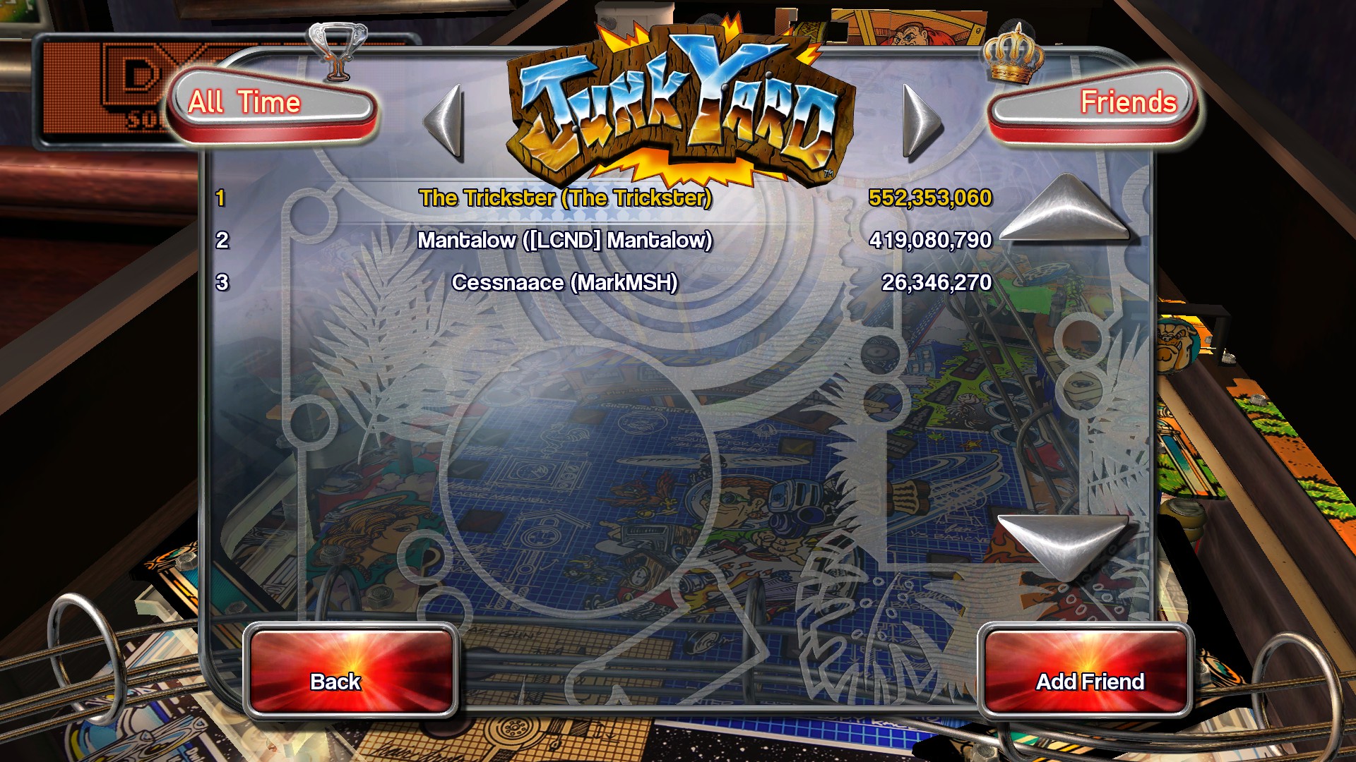 TheTrickster: Pinball Arcade: JunkYard (PC) 552,353,060 points on 2016-01-05 04:02:12