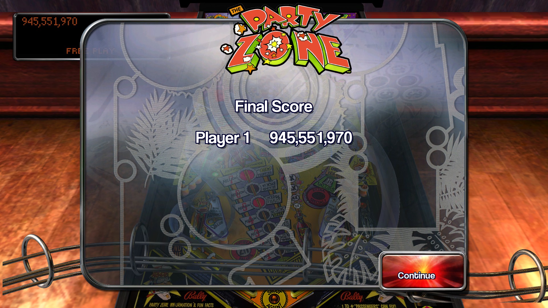 TheTrickster: Pinball Arcade: Party Zone (PC) 945,551,970 points on 2016-05-20 08:35:39