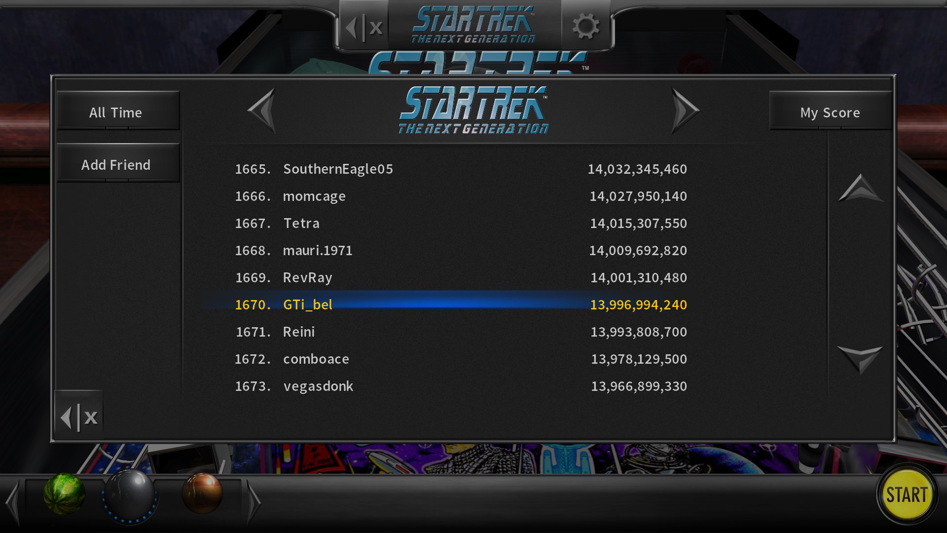 GTibel: Pinball Arcade: Star Trek: The Next Generation (PC) 13,996,994,240 points on 2020-07-22 09:07:47
