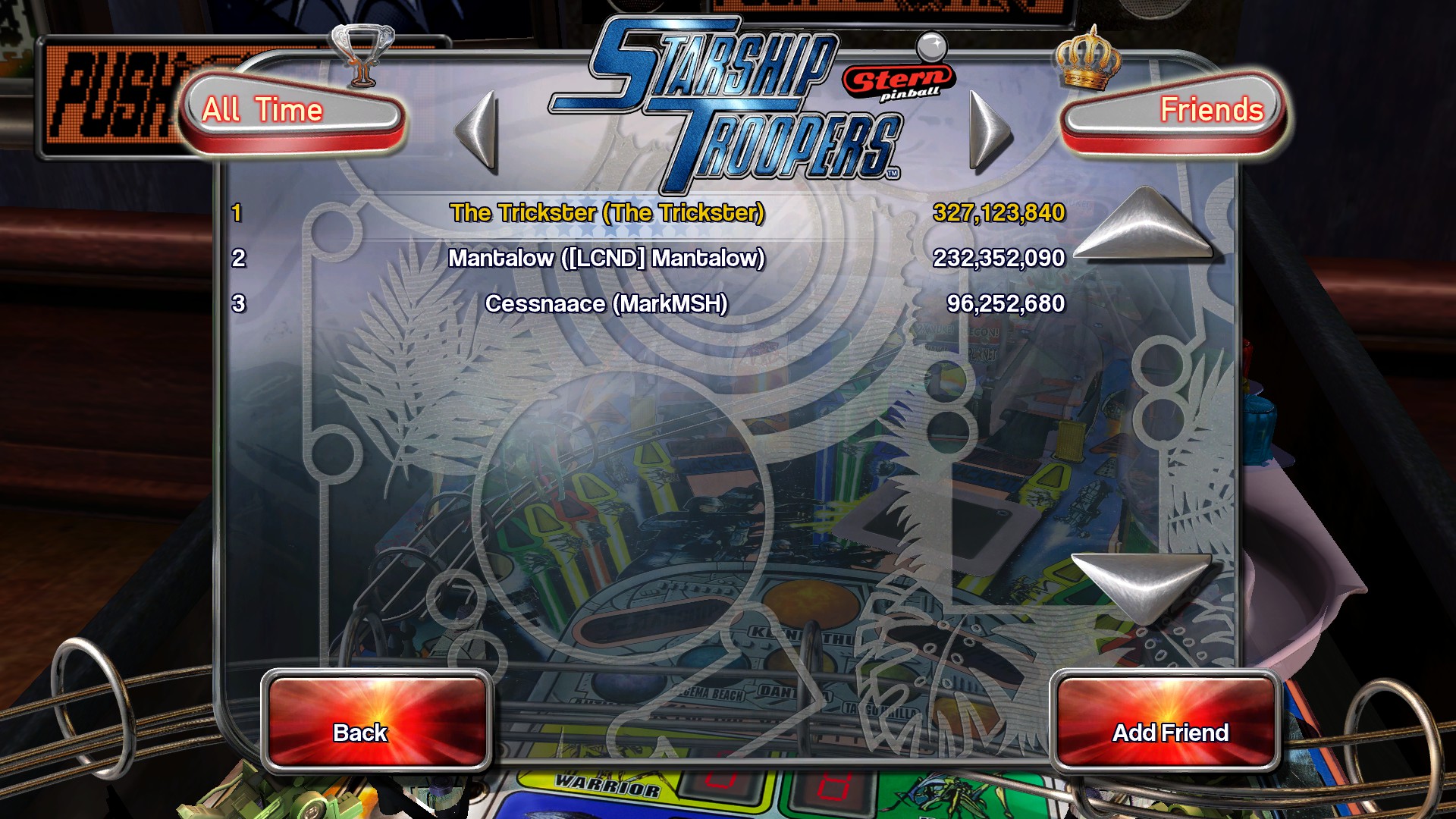 TheTrickster: Pinball Arcade: Starship Troopers (PC) 327,123,840 points on 2016-03-02 04:13:01