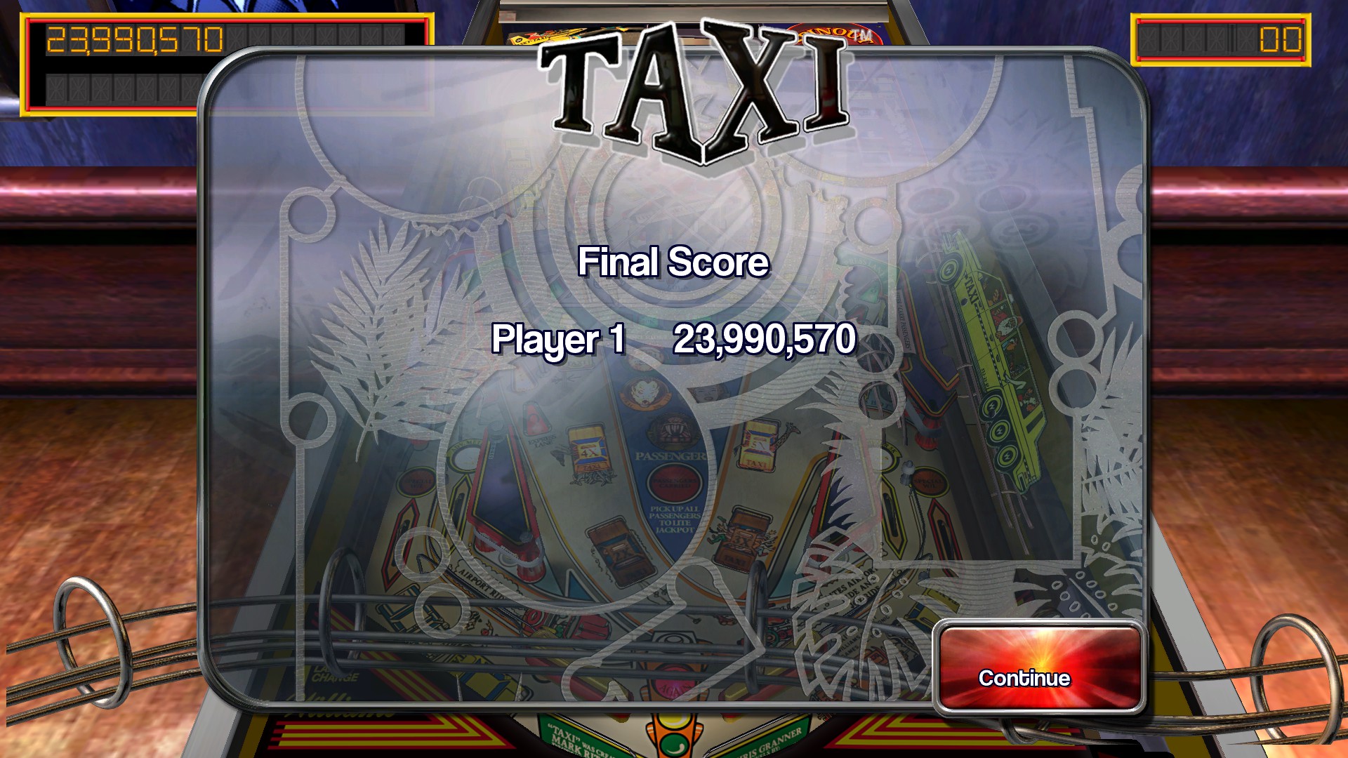 TheTrickster: Pinball Arcade: Taxi (PC) 23,990,570 points on 2016-03-02 06:36:13