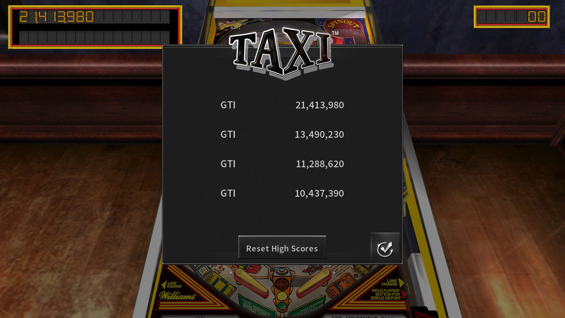 GTibel: Pinball Arcade: Taxi (PC) 21,413,980 points on 2020-07-17 03:41:17