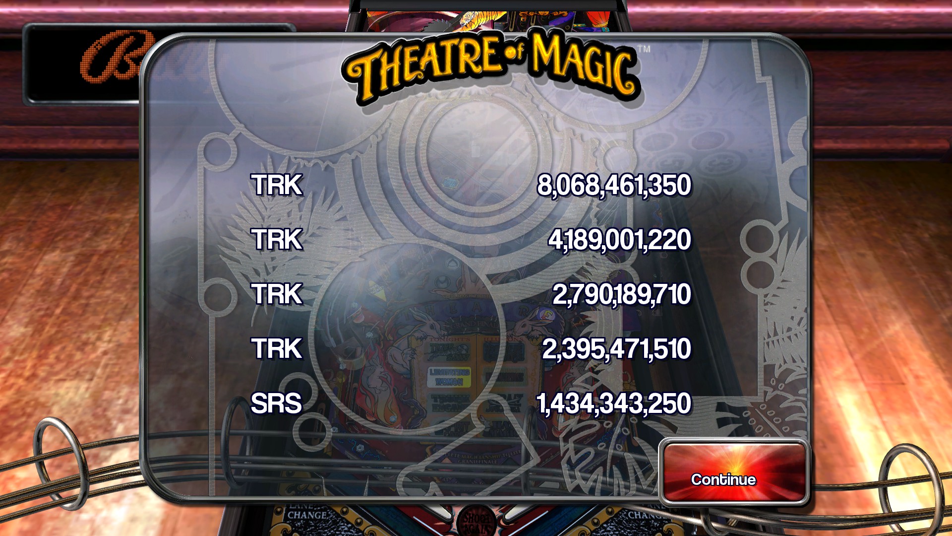 TheTrickster: Pinball Arcade: Theatre of Magic (PC) 8,068,461,350 points on 2015-11-21 23:12:35