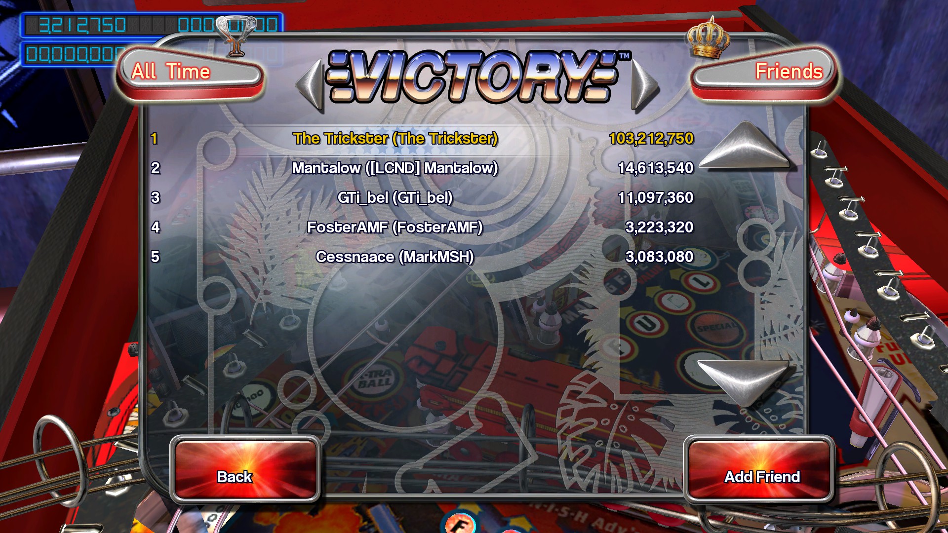 TheTrickster: Pinball Arcade: Victory (PC) 103,212,750 points on 2016-02-27 17:59:26