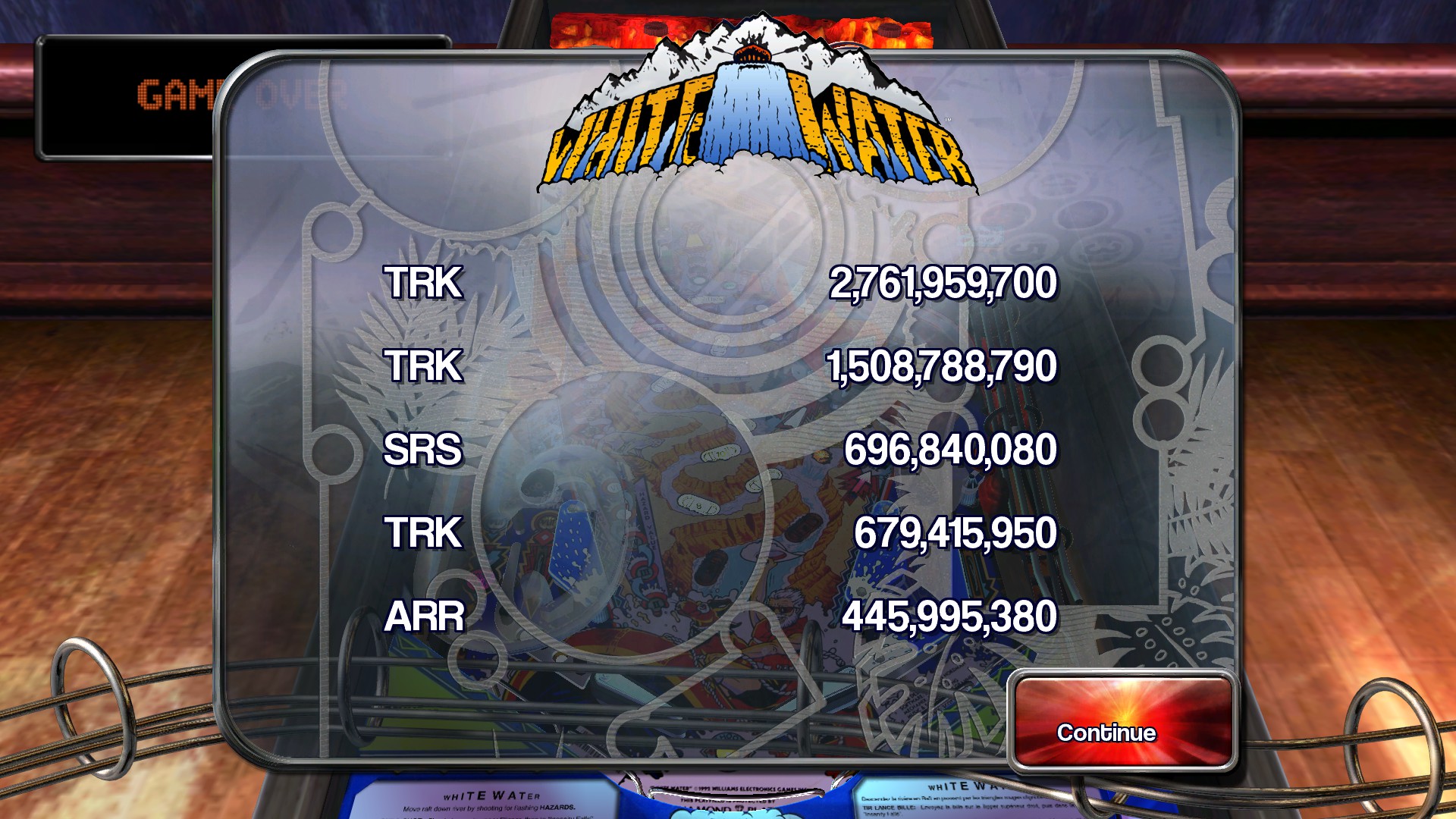 TheTrickster: Pinball Arcade: White Water (PC) 2,761,959,700 points on 2016-04-10 07:06:20