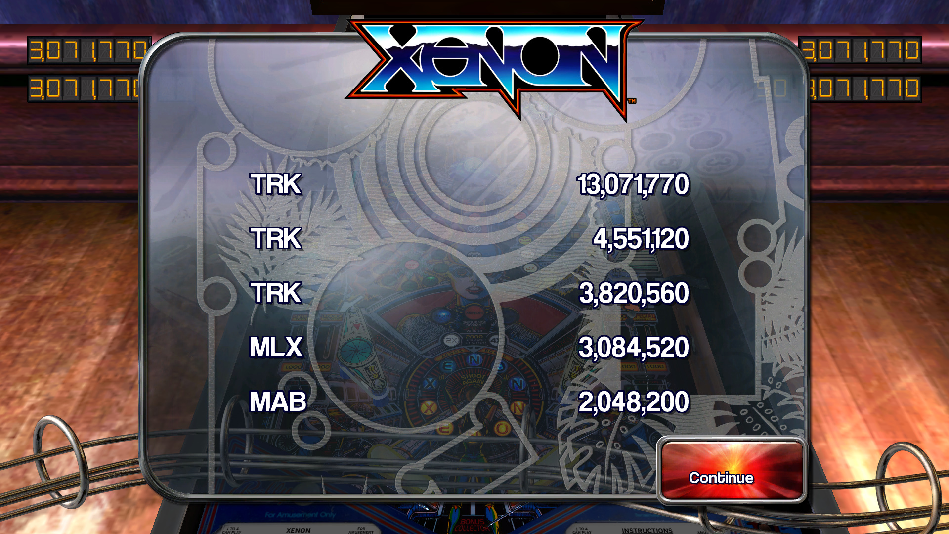 TheTrickster: Pinball Arcade: Xenon (PC) 13,071,770 points on 2015-09-23 05:32:00