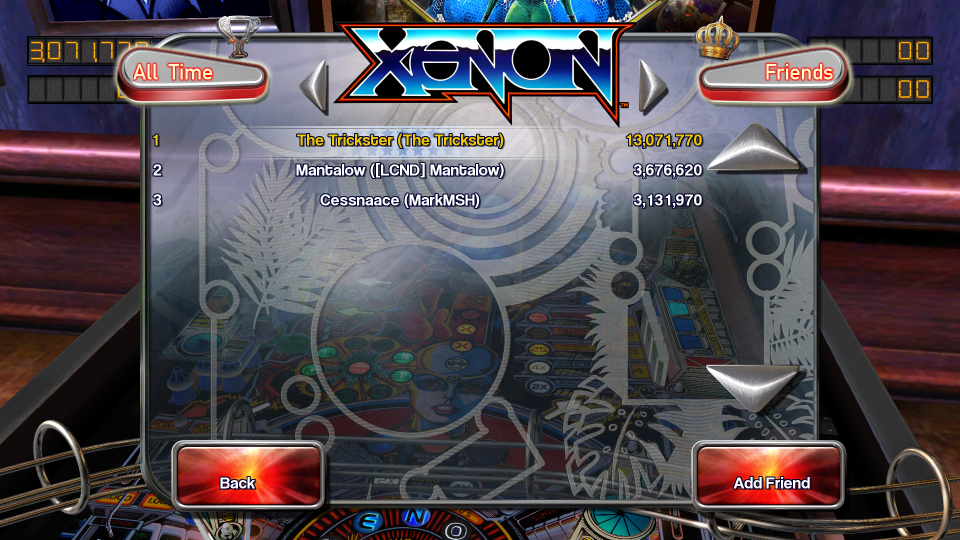 TheTrickster: Pinball Arcade: Xenon (PC) 13,071,770 points on 2015-09-23 05:32:00