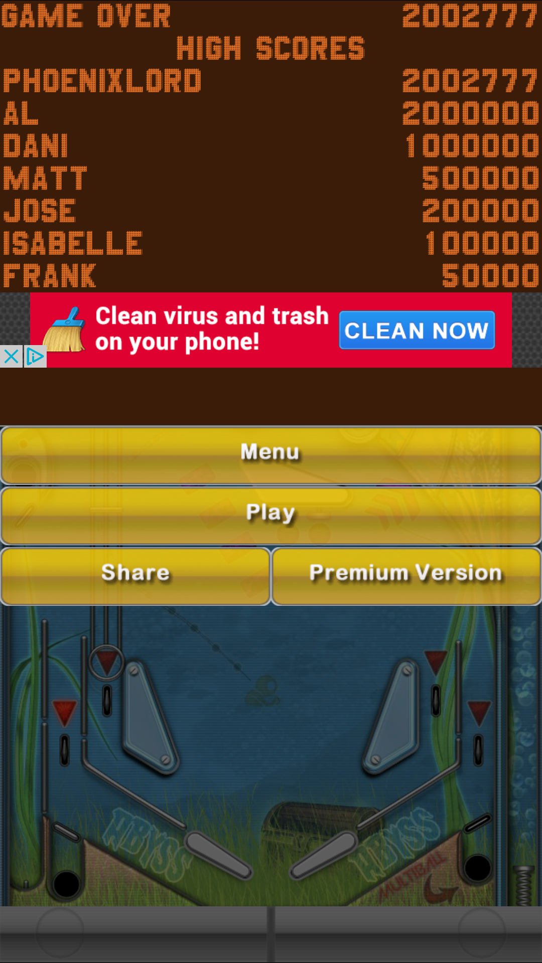 Pinball Deluxe: Diving For Treasure 2,002,777 points