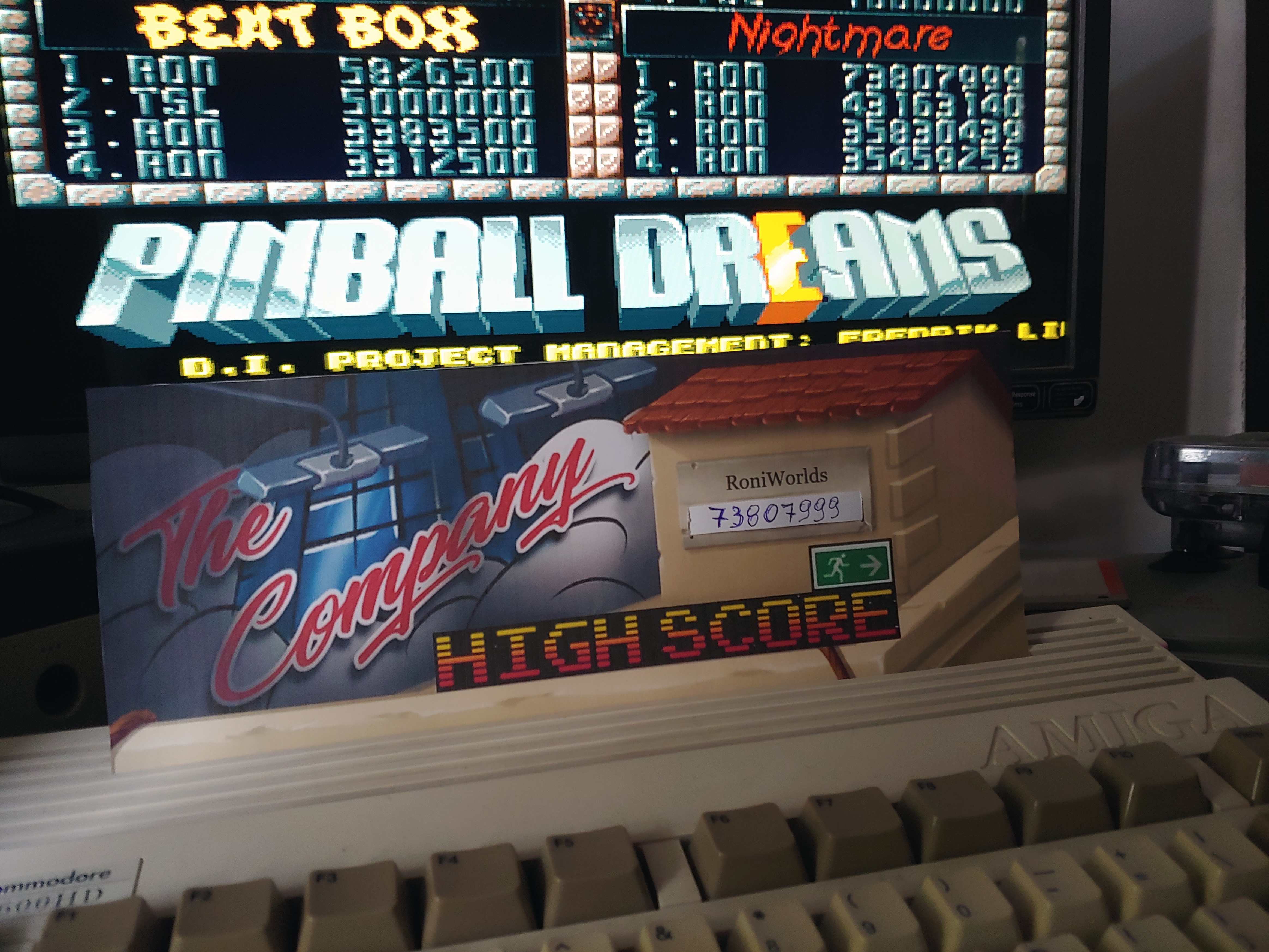 RoniWorlds: Pinball Dreams: Nightmare (Amiga) 73,807,999 points on 2020-08-23 05:28:06