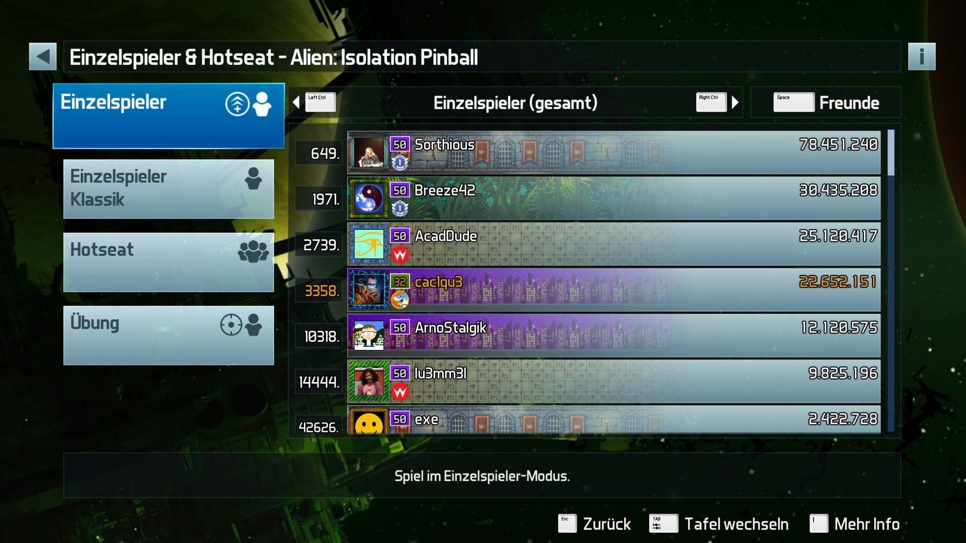 e2e4: Pinball FX3: Alien: Isolation Pinball (PC) 22,652,151 points on 2022-04-28 16:09:40