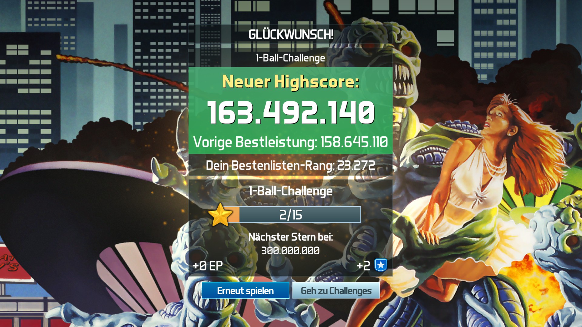 e2e4: Pinball FX3: Attack From Mars [1 Ball] (PC) 163,492,140 points on 2022-09-22 05:07:27