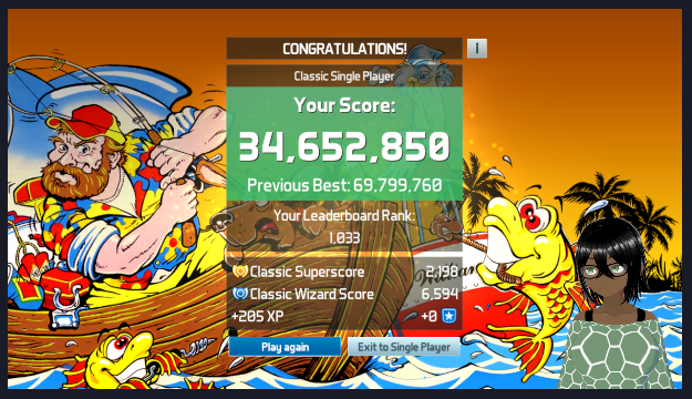 Pinball FX3: Fish Tales [Tournament] 34,652,850 points