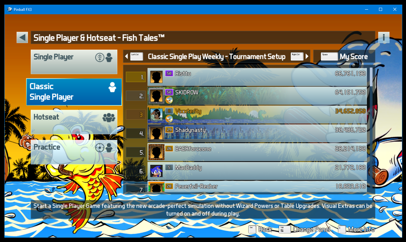 Pinball FX3: Fish Tales [Tournament] 34,652,850 points