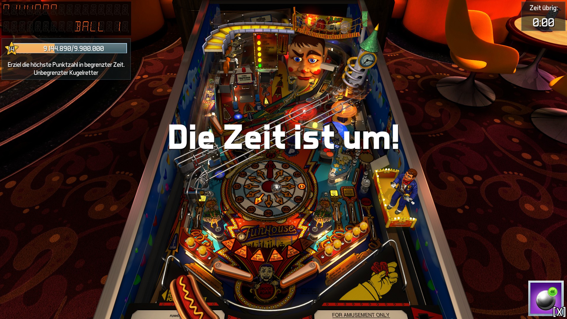 Pinball FX3: Funhouse [5 Minute] 9,144,890 points