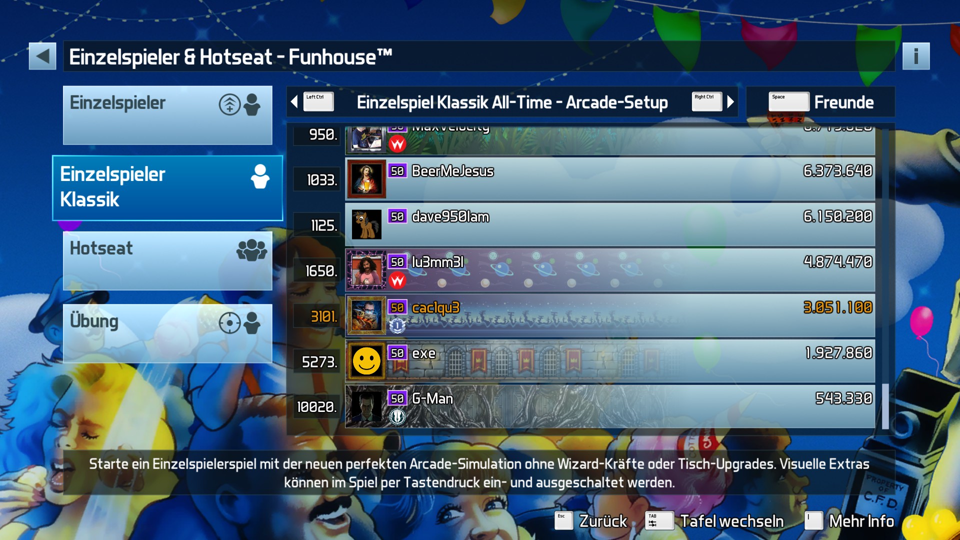 Pinball FX3: Funhouse [Arcade] 3,051,100 points
