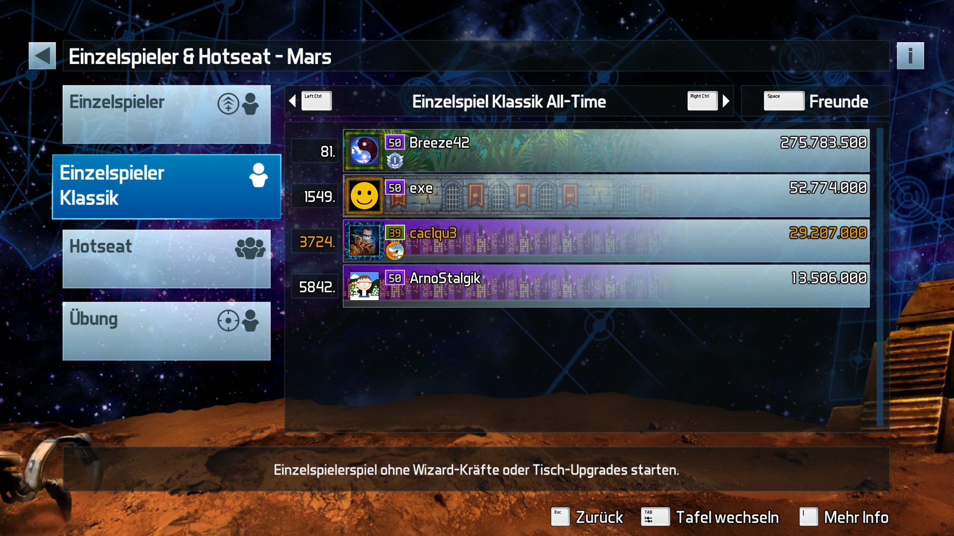 e2e4: Pinball FX3: Mars [Classic] (PC) 29,207,000 points on 2022-05-16 00:22:41