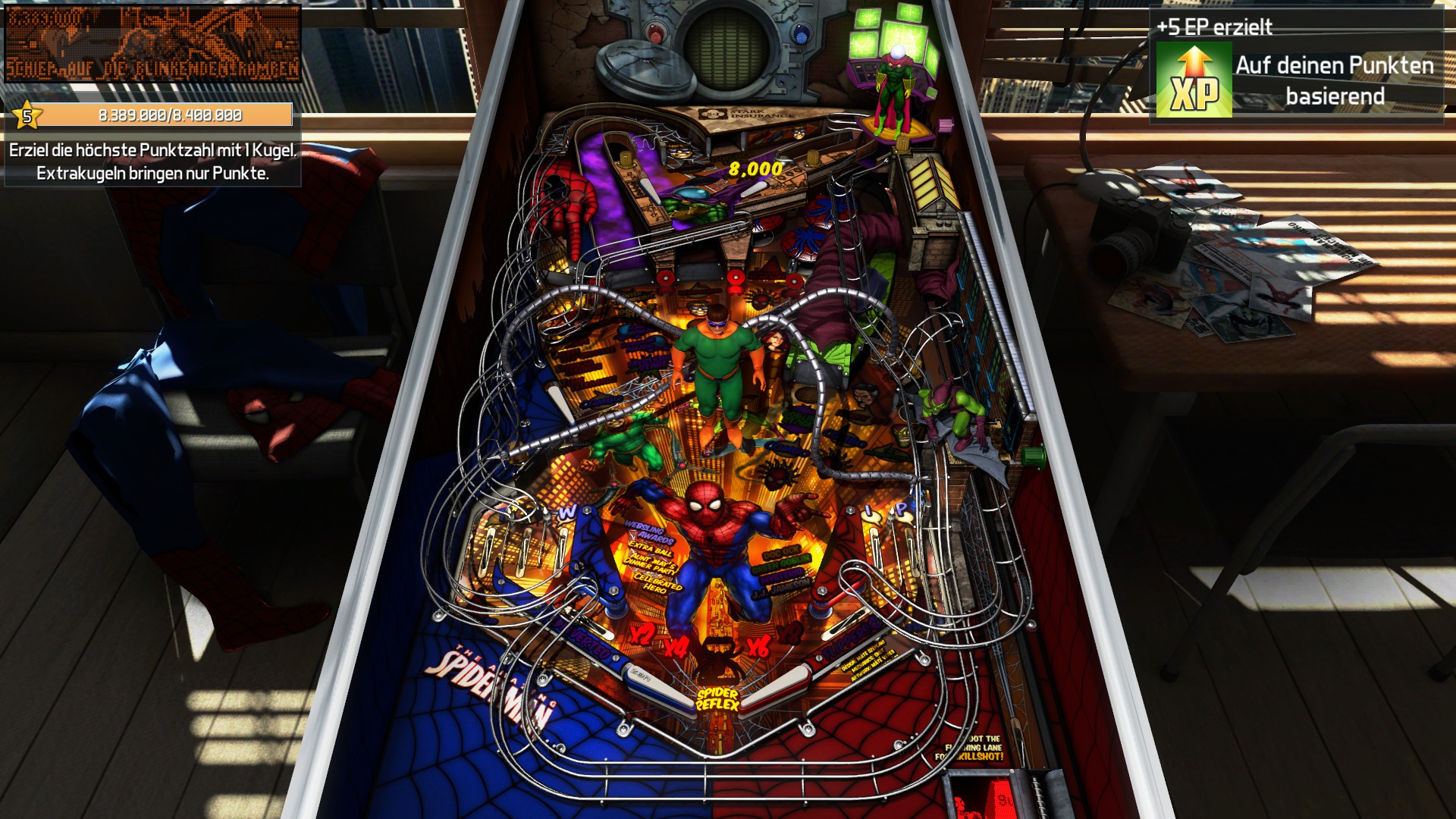 e2e4: Pinball FX3: Marvel: The Amazing Spider-Man [1 Ball] (PC) 13,668,000 points on 2022-05-24 16:26:52