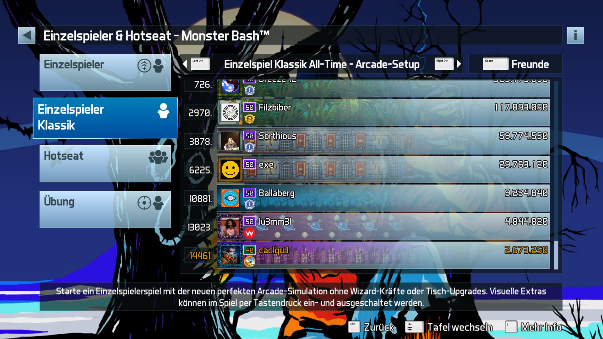 Pinball FX3: Monster Bash [Arcade] 2,673,250 points