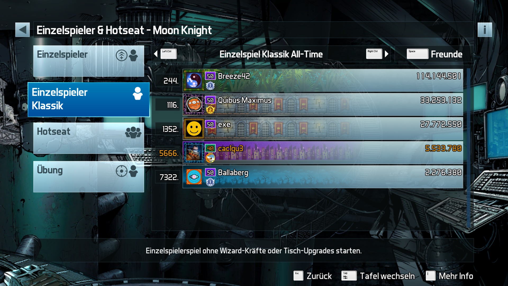 Pinball FX3: Moon Knight [Classic] 5,533,780 points