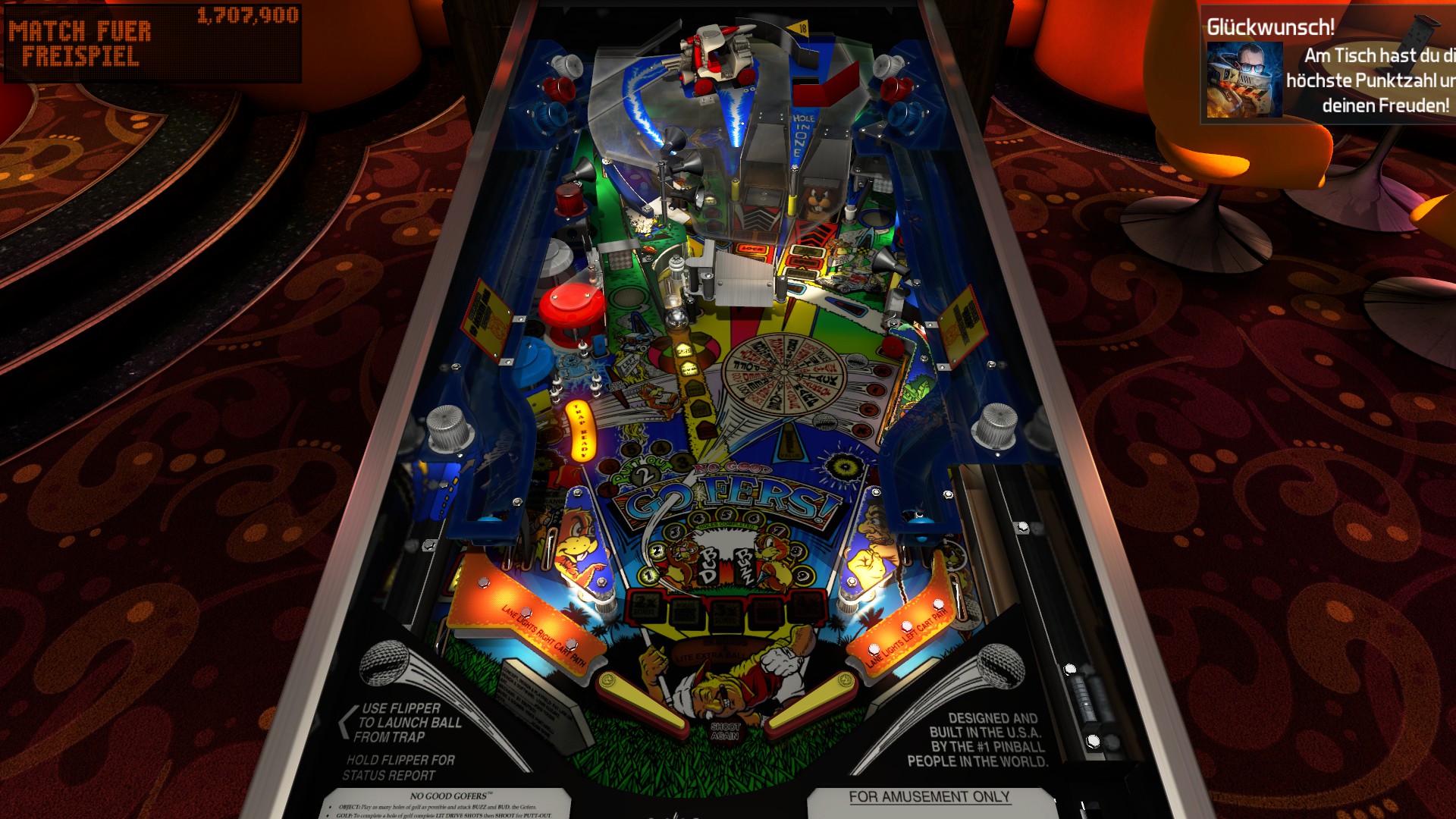 e2e4: Pinball FX3: No Good Gofers [Arcade] (PC) 1,707,900 points on 2022-05-25 00:51:37