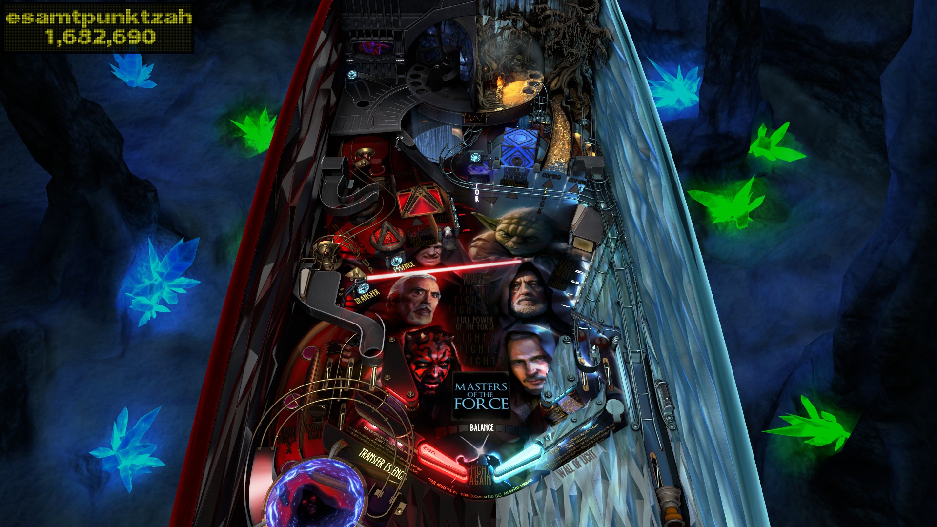 e2e4: Pinball FX3: Star Wars Pinball: Masters of the Force [Classic] (PC) 1,682,690 points on 2022-05-19 08:17:45