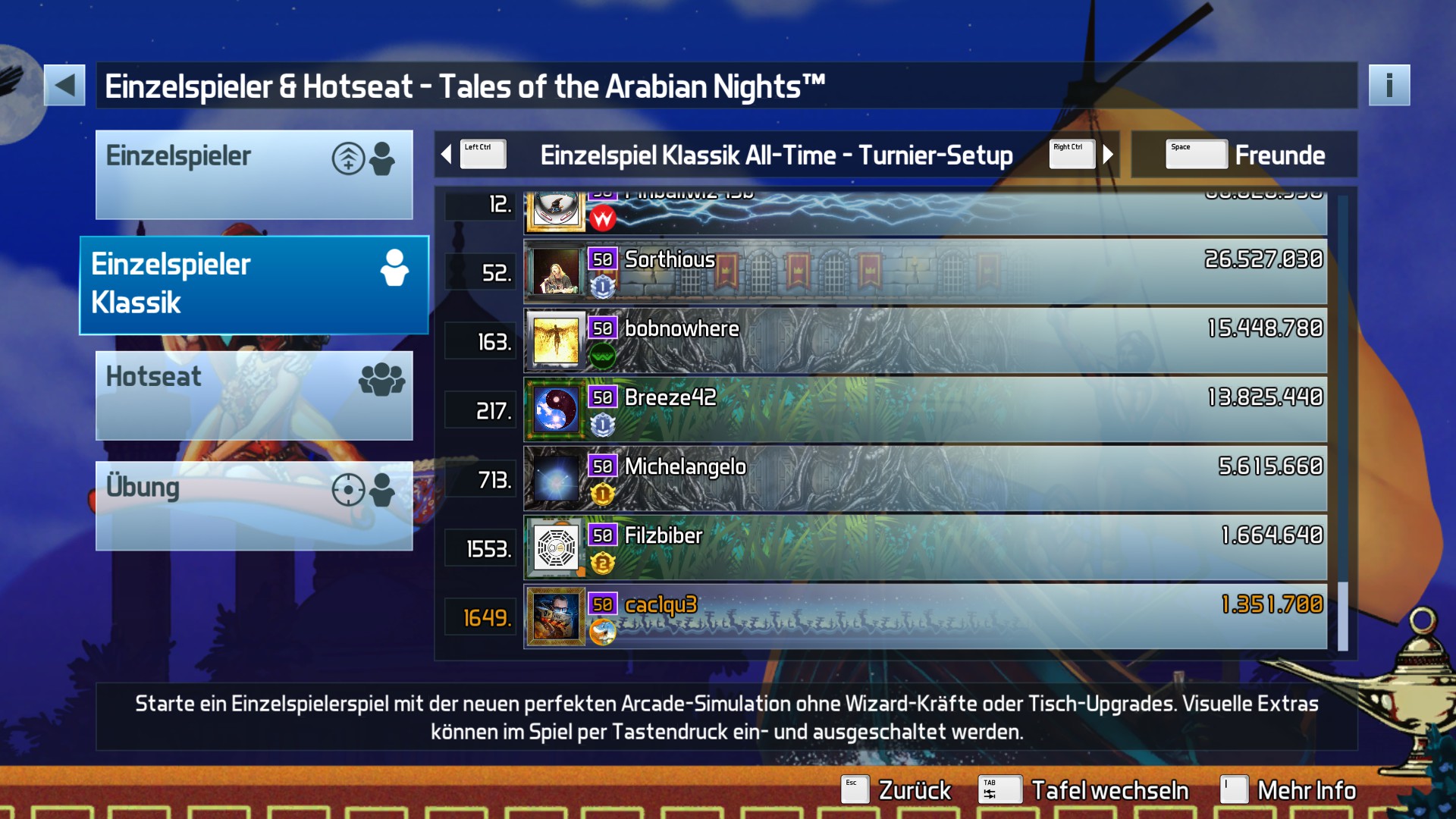 e2e4: Pinball FX3: Tales Of The Arabian Nights [Tournament] (PC) 1,351,700 points on 2022-06-20 03:30:33