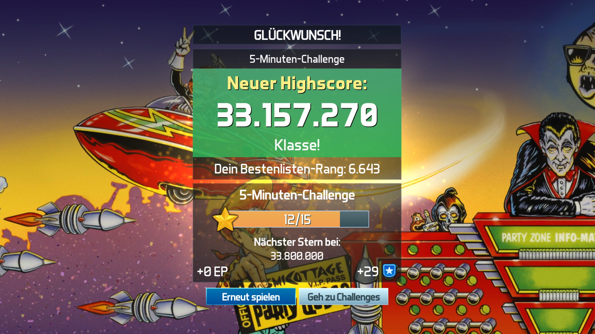 e2e4: Pinball FX3: The Party Zone [5 Minute] (PC) 33,157,270 points on 2022-09-21 22:11:17