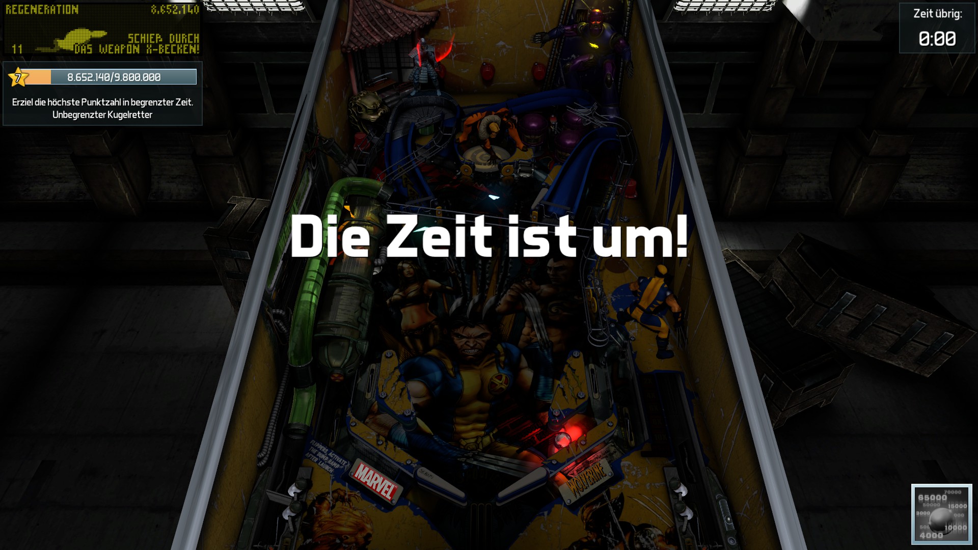 e2e4: Pinball FX3: Wolverine [5 Minute] (PC) 8,652,140 points on 2022-06-18 18:08:11