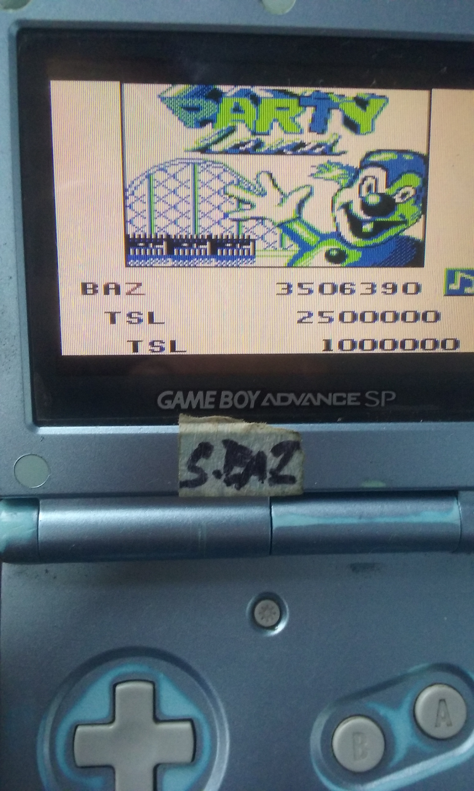 S.BAZ: Pinball Fantasies: Party Land (Game Boy) 3,506,390 points on 2018-02-14 21:12:24
