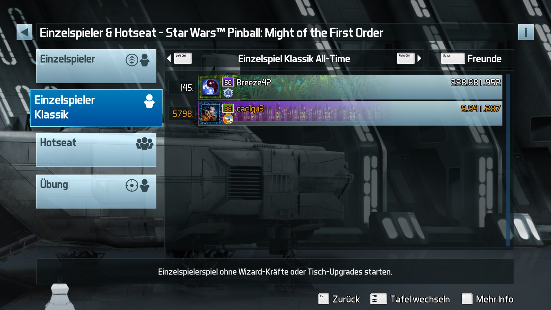e2e4: Pinball Fx3: Star Wars Pinball: Might Of The First Order [Classic] (PC) 9,941,287 points on 2022-05-12 22:20:00