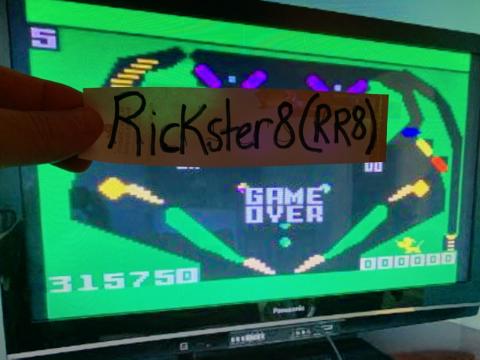 Rickster8: Pinball (Intellivision Emulated) 315,750 points on 2020-08-30 00:43:45