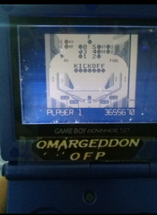 omargeddon: Pinball Mania: Kick-Off (Game Boy) 3,655,670 points on 2023-03-18 19:49:31