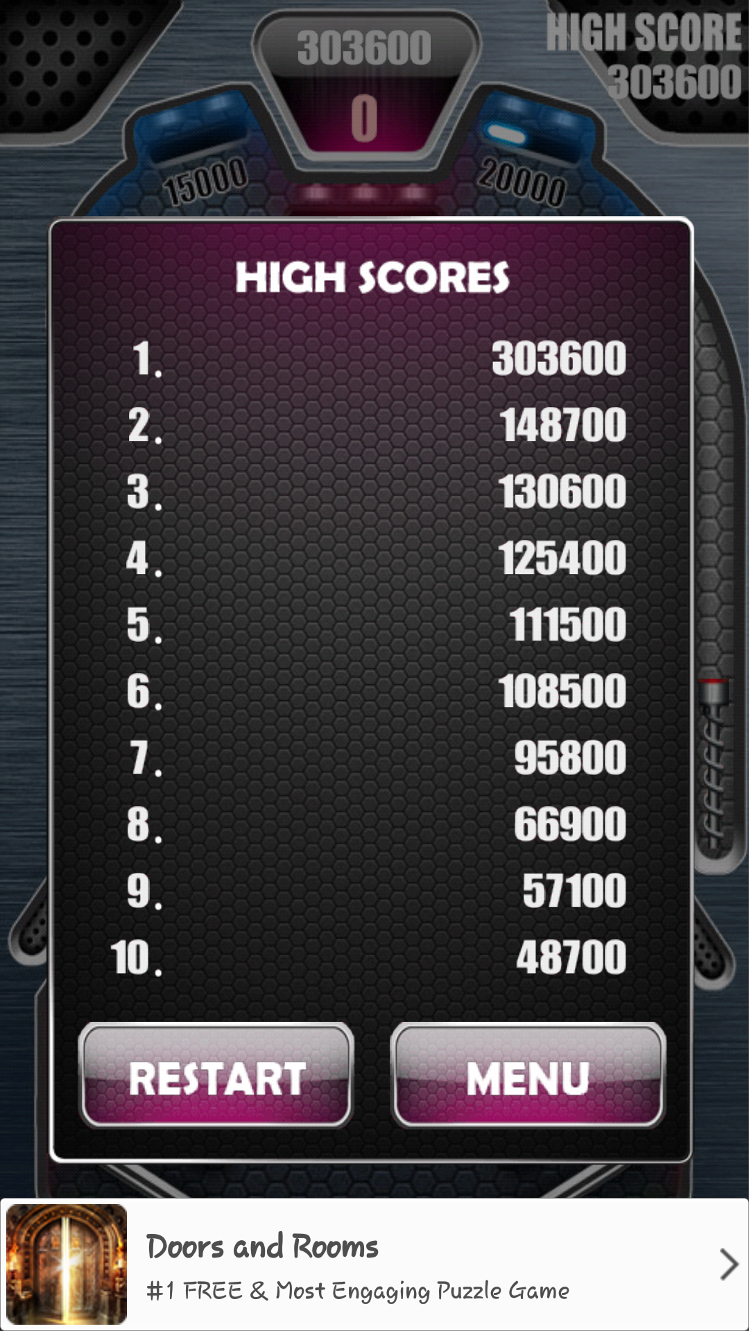 phoenixlord: Pinball Pro: Lucky Stones (Android) 303,600 points on 2016-08-14 23:29:15