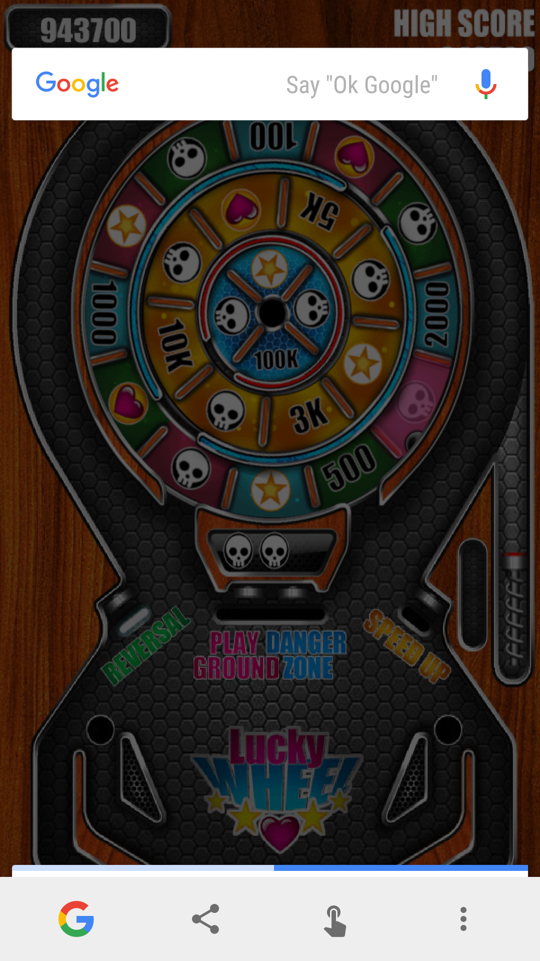 phoenixlord: Pinball Pro: Lucky Wheel (Android) 943,700 points on 2016-08-14 22:39:10