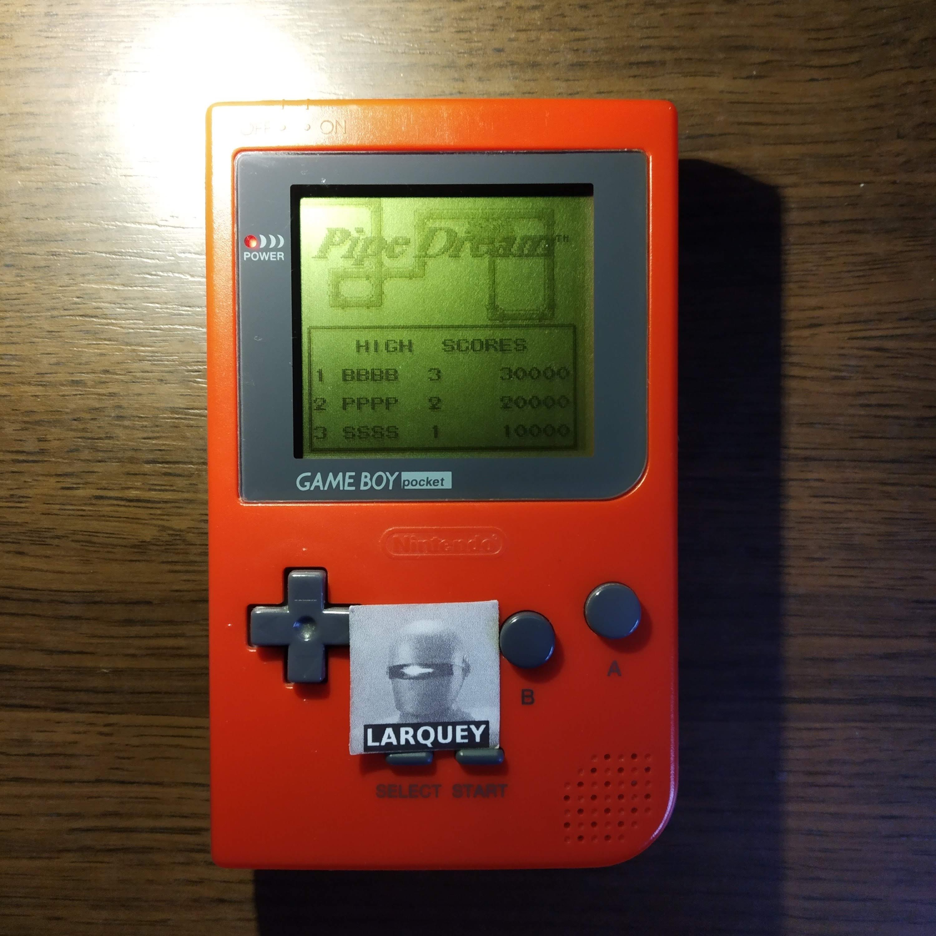 Larquey: Pipe Dream (Game Boy) 9,750 points on 2020-04-28 10:53:55