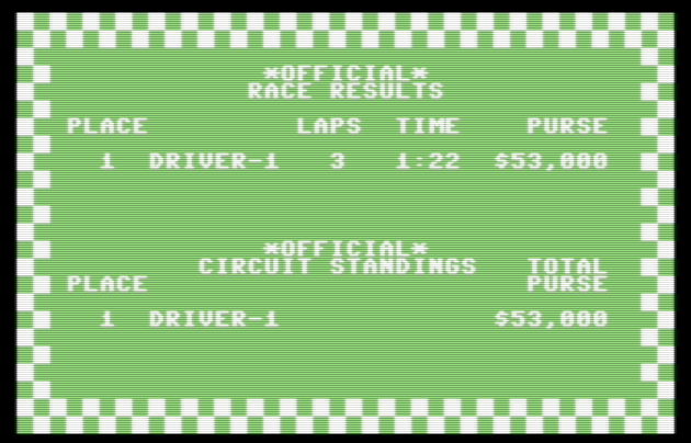 kernzy: Pitstop: Le-Mans [3 Laps] (Commodore 64 Emulated) 0:01:22 points on 2022-06-08 16:42:48