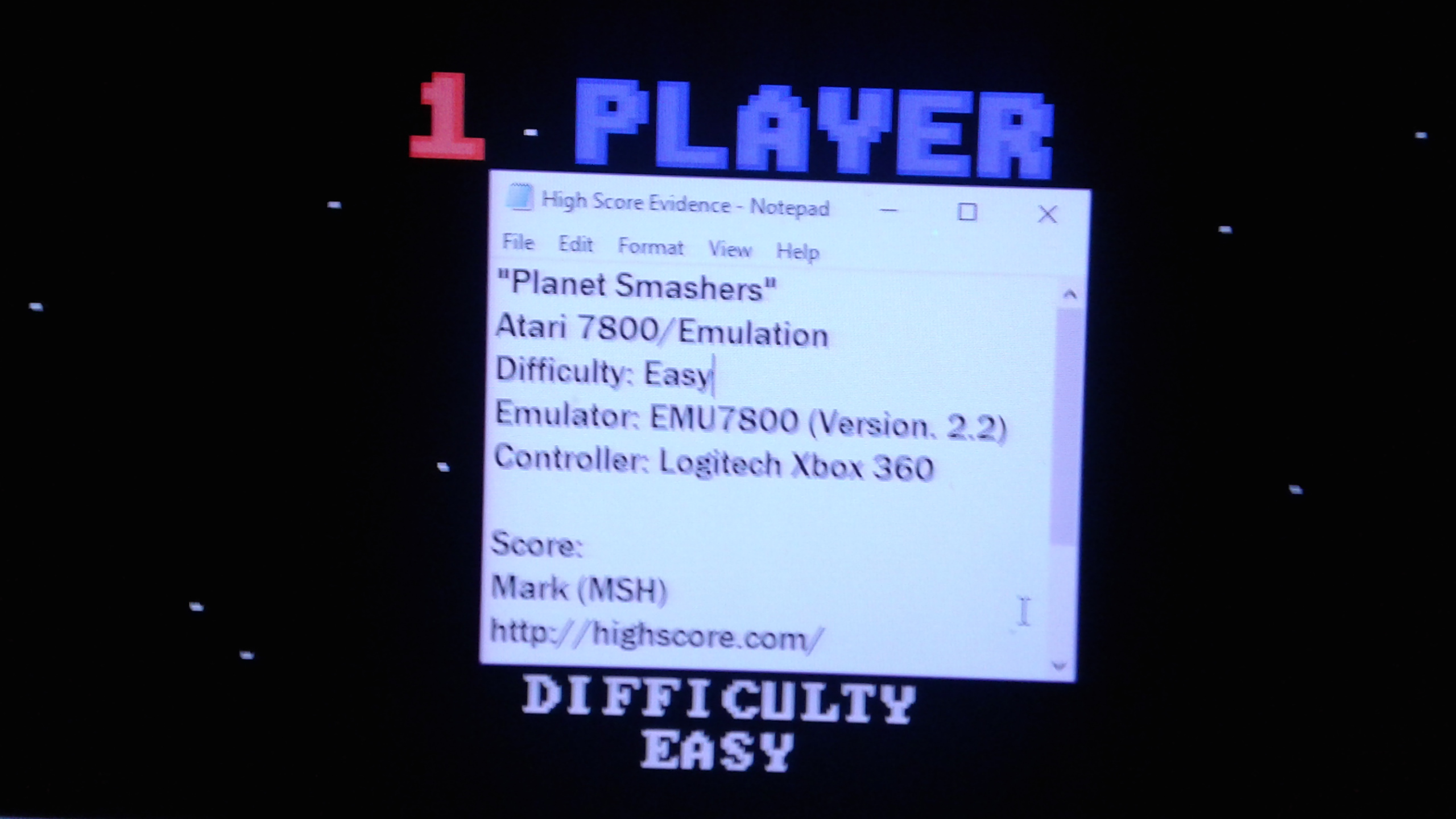 Mark: Planet Smashers: Easy (Atari 7800 Emulated) 139,050 points on 2019-04-13 02:06:52