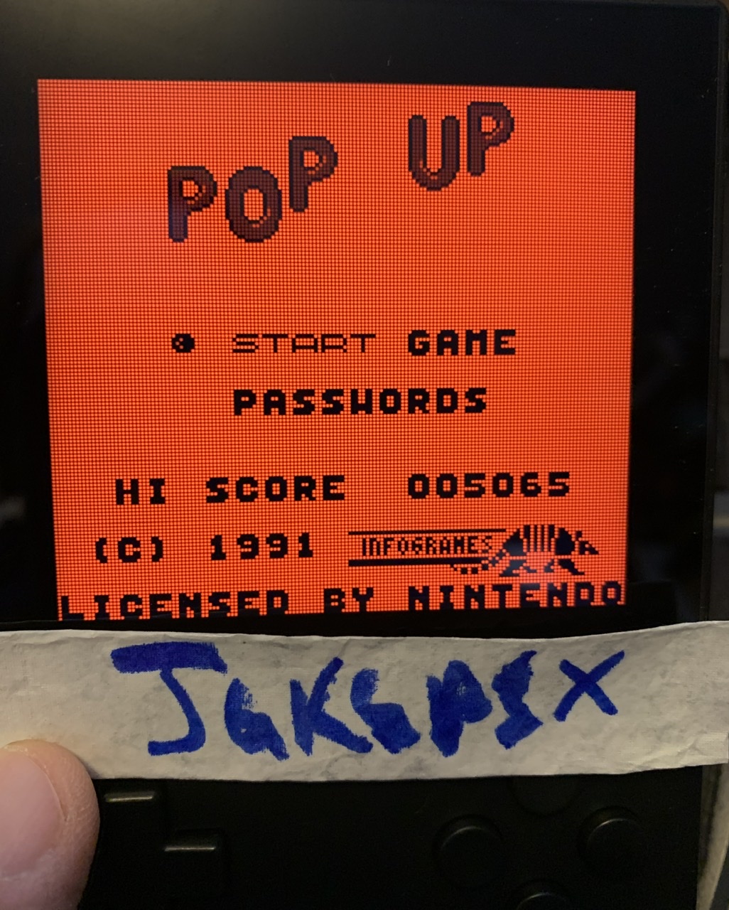 jgkspsx: Pop Up / Cool Ball (Game Boy Emulated) 5,065 points on 2022-04-21 06:13:34