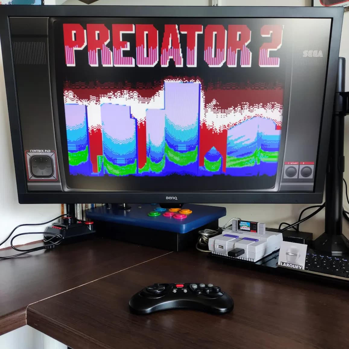 Larquey: Predator 2 (Sega Master System Emulated) 87,635 points on 2022-07-28 11:02:55
